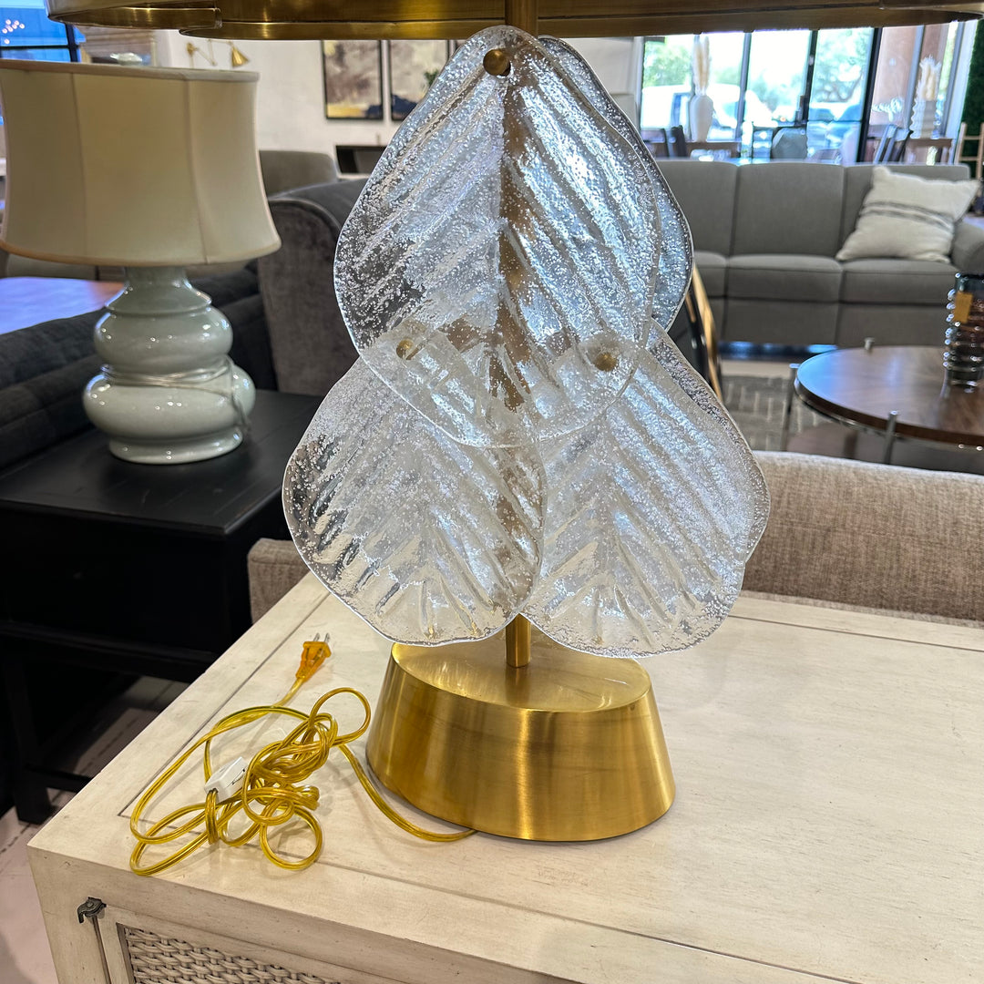 Global Views Murano Leaf Brass Table Lamps