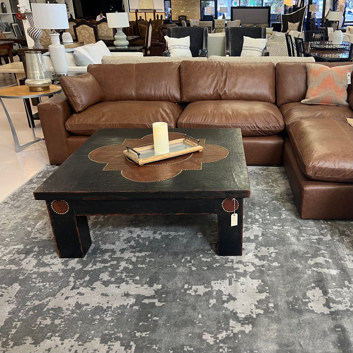 House of Mercier Leather Coffee Table