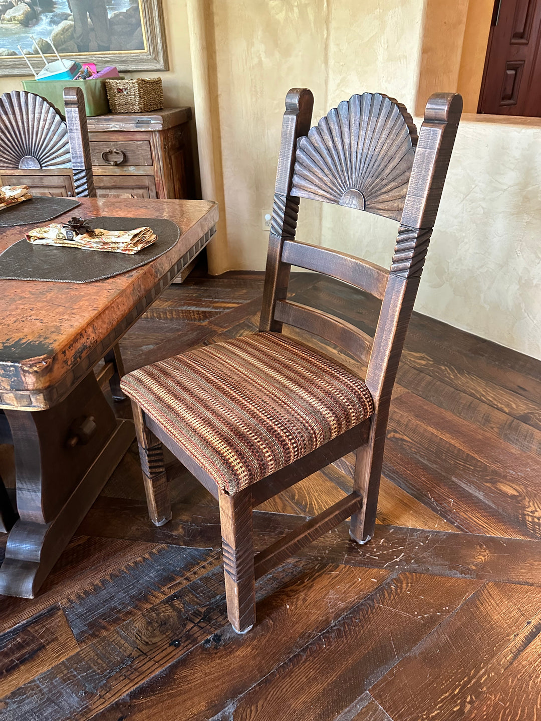 Southwest Custom Copper Top Table and Chairs