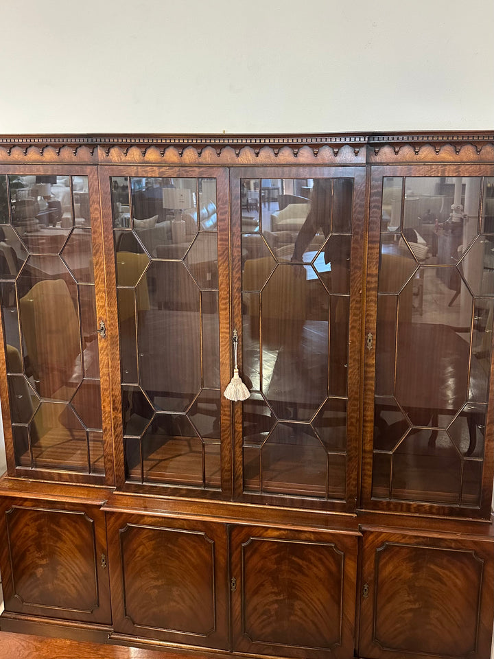 Reprodux Bevan Funnel Mahogany Breakfront China Cabinet