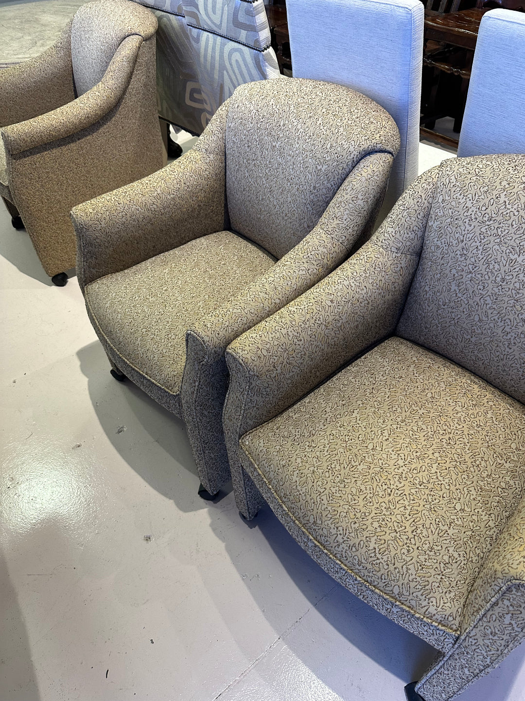 Jessica Charles Tsion Club Chairs on Casters