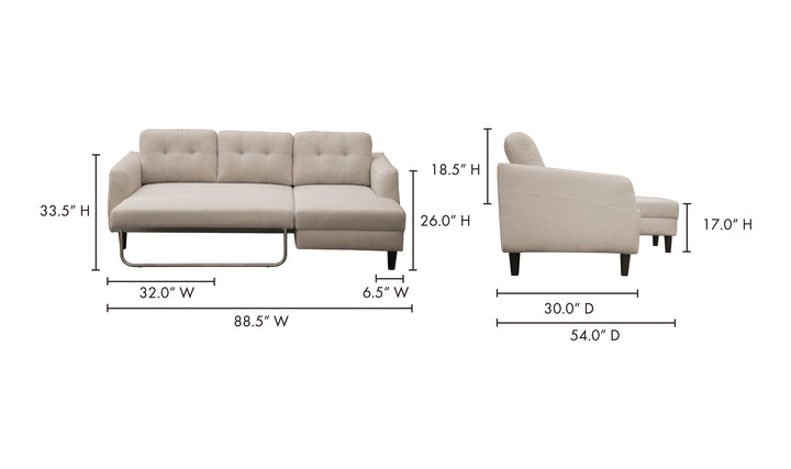 Belagio Sofa Bed with Chaise