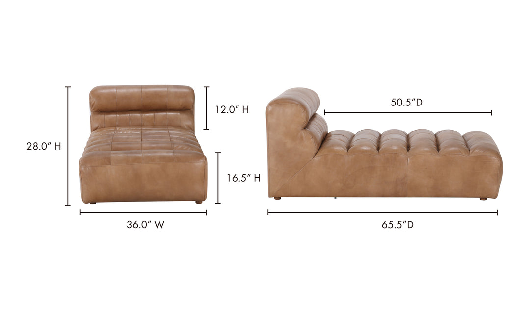 Ramsay Leather Chaise