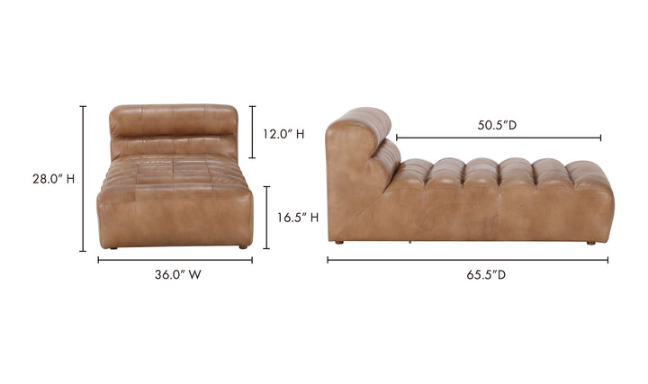 Ramsay Leather Chaise