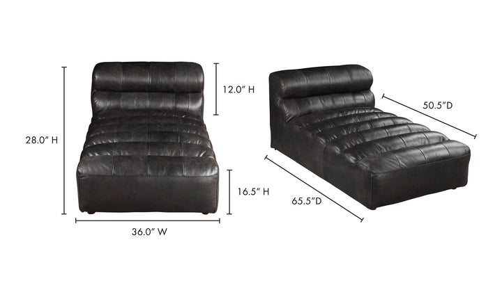 Ramsay Leather Chaise