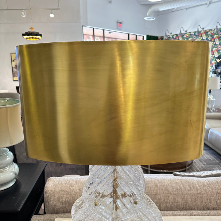 Global Views Murano Leaf Brass Table Lamps