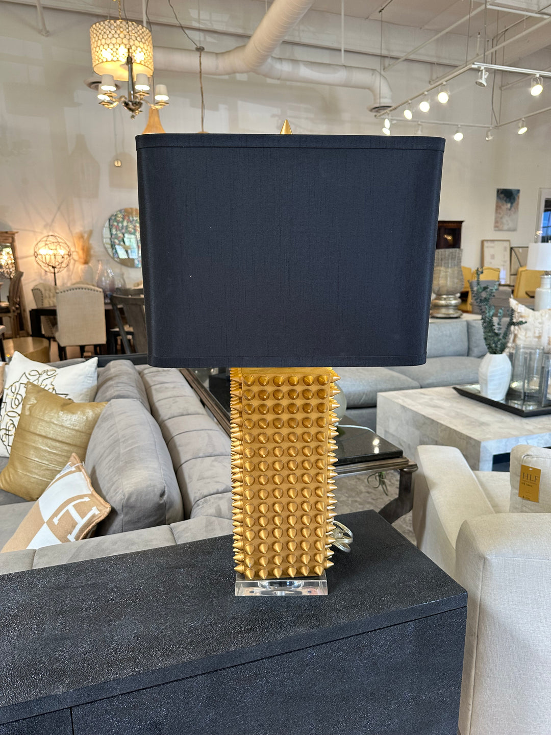 J Alexander Gold  Spike Lamp