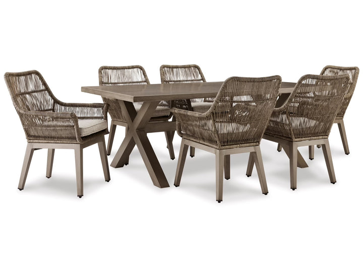 Brand New Ashley Furniture Beach Front Outdoor Dining Table Set