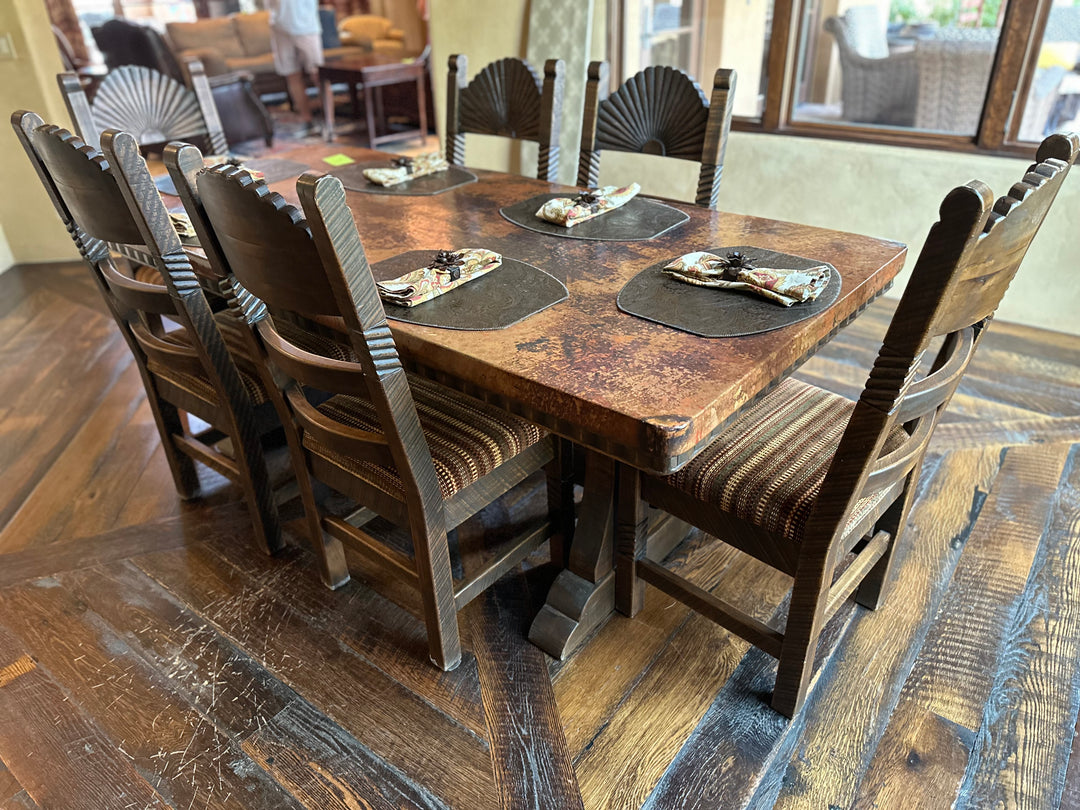 Southwest Custom Copper Top Table and Chairs