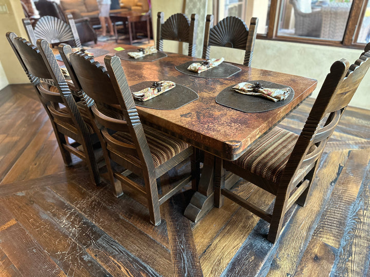 Southwest Custom Copper Top Table and Chairs