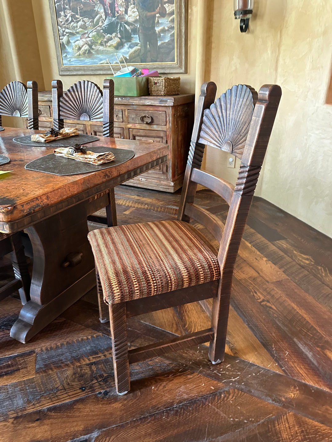 Southwest Custom Copper Top Table and Chairs