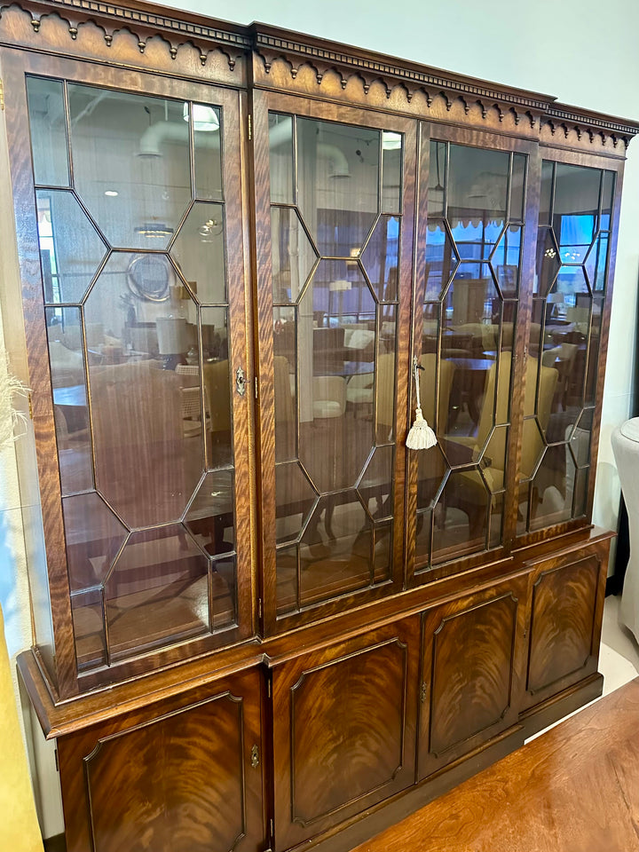 Reprodux Bevan Funnel Mahogany Breakfront China Cabinet