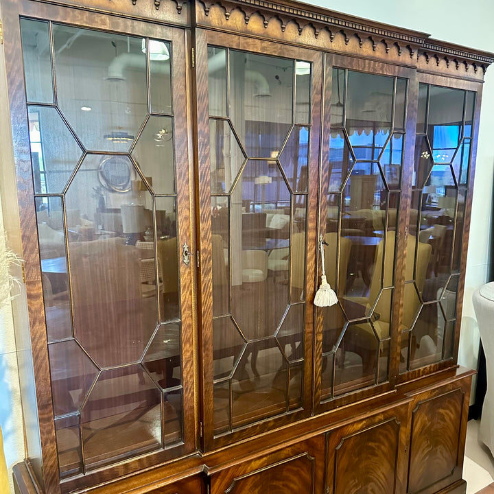 Reprodux Bevan Funnel Mahogany Breakfront China Cabinet