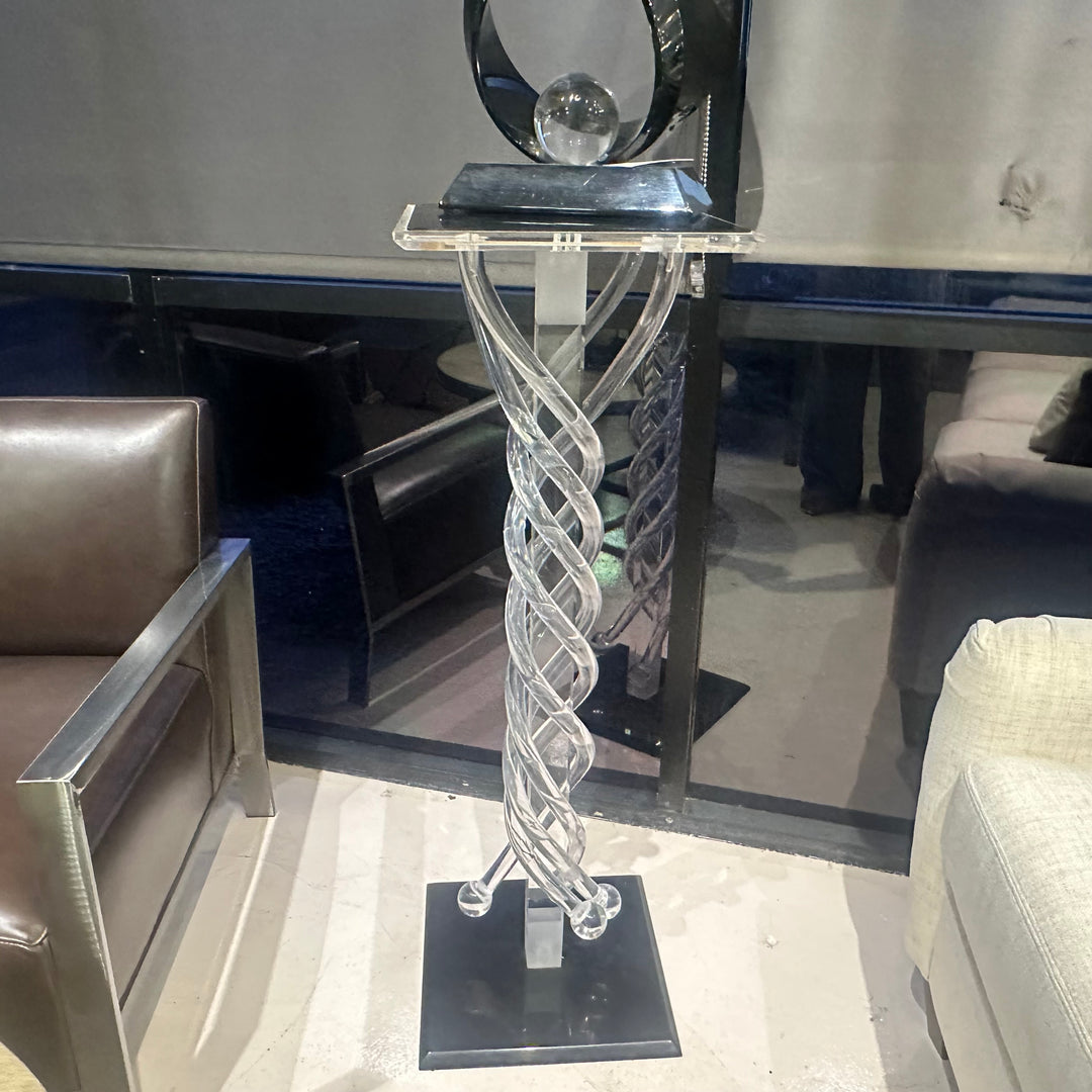 Lucite Spiral Pedestal