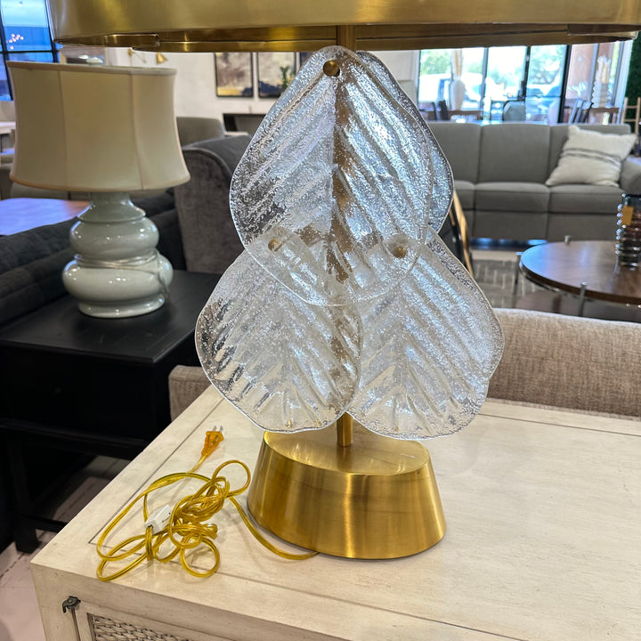 Global Views Murano Leaf Brass Table Lamps