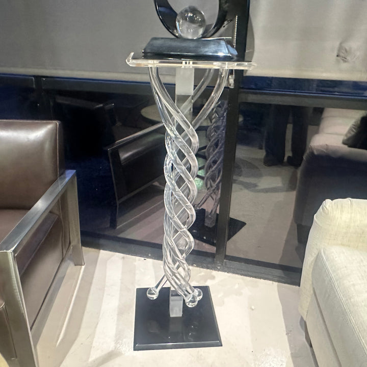 Lucite Spiral Pedestal