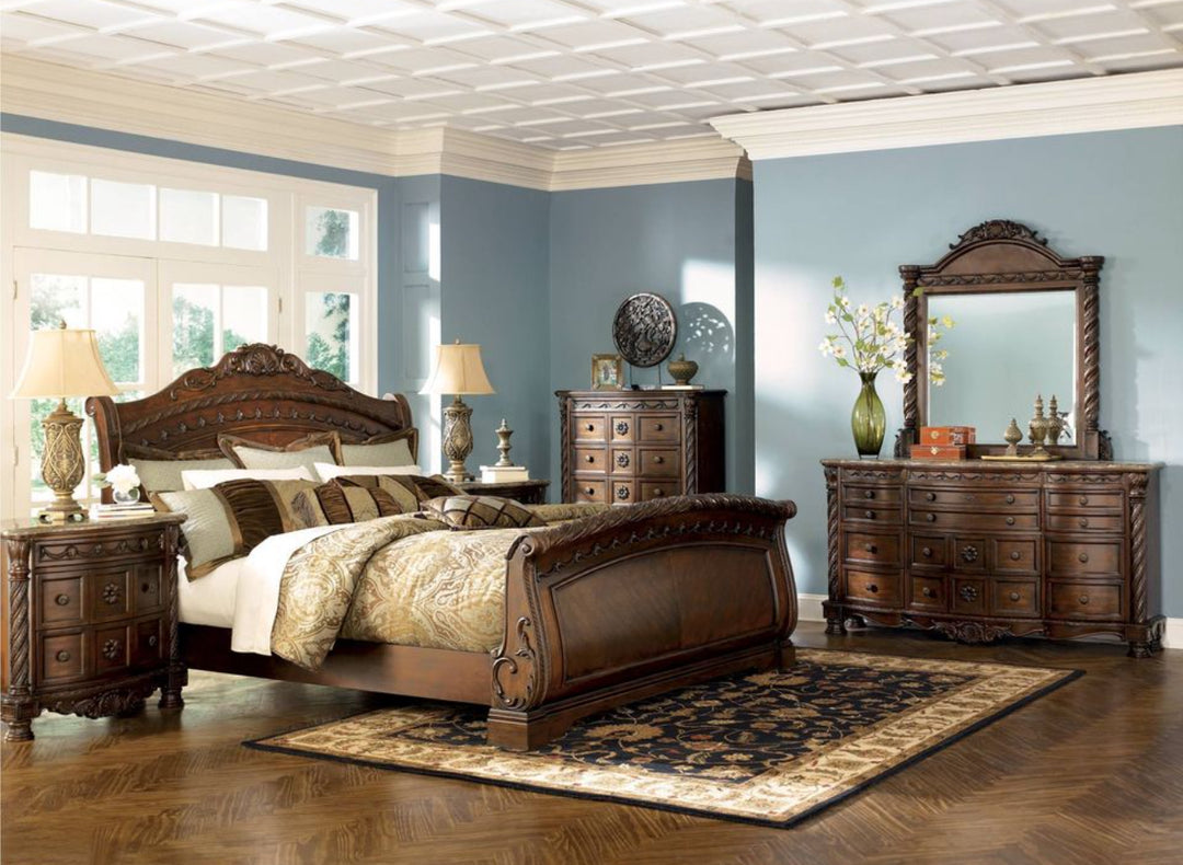 Ashley North Shore Sleigh King Bed