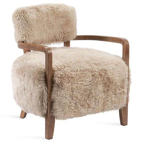 Interlude Home Royce Sheepskin Armchair New