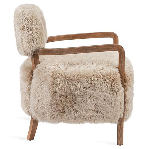 Interlude Home Royce Sheepskin Armchair New