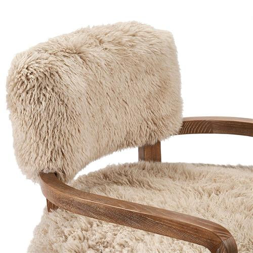 Interlude Home Royce Sheepskin Armchair New