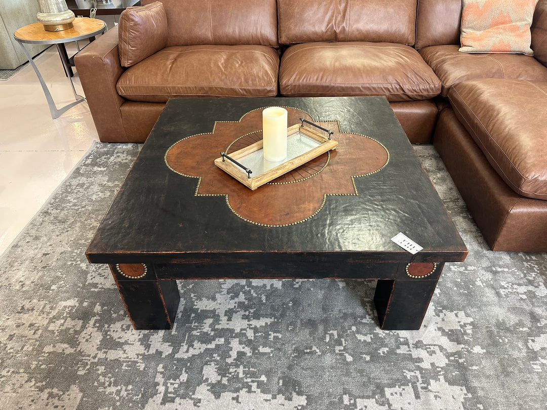 House of Mercier Leather Coffee Table