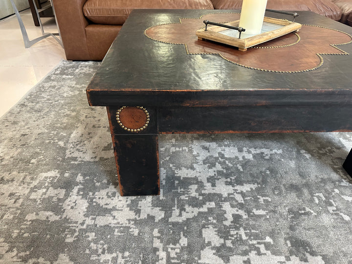 House of Mercier Leather Coffee Table