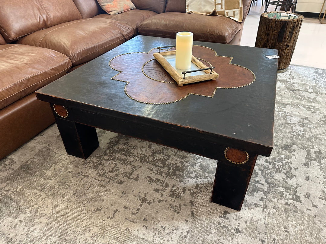 House of Mercier Leather Coffee Table