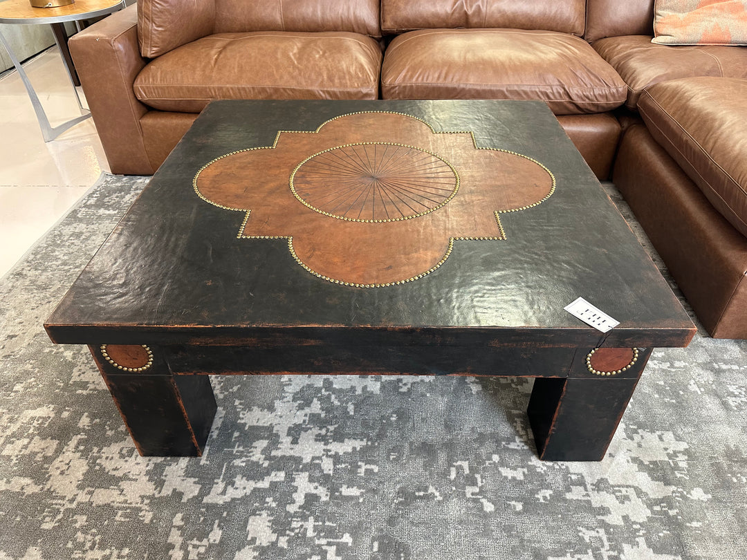 House of Mercier Leather Coffee Table