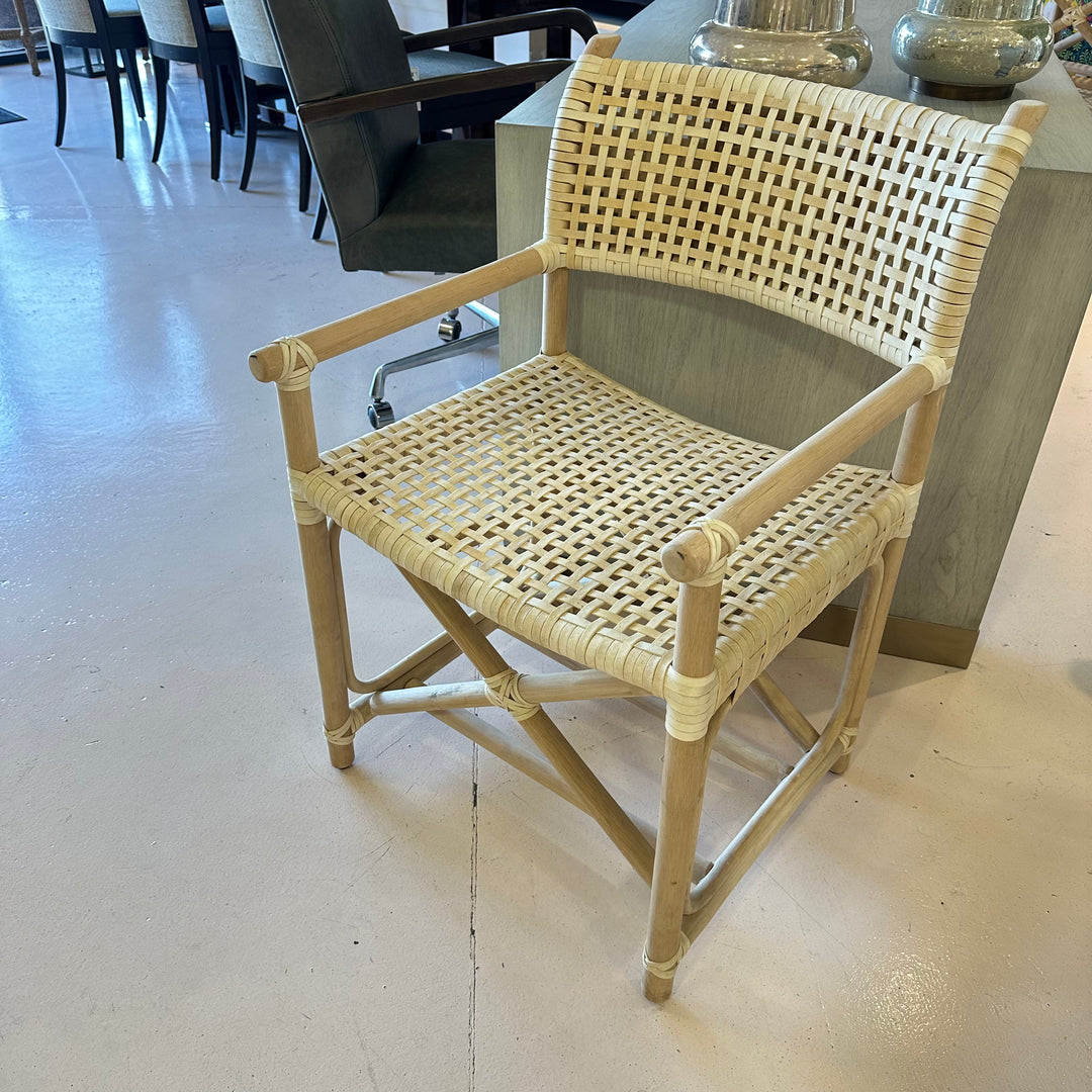 Lacor Woven Leather and Bamboo Dining Chairs