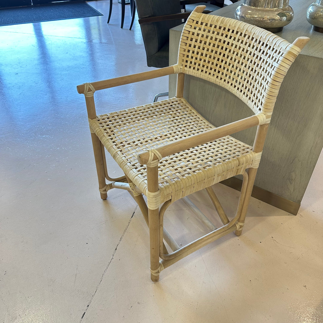 Lacor Woven Leather and Bamboo Dining Chairs