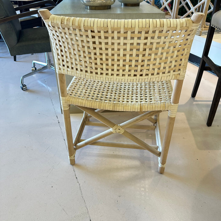 Lacor Woven Leather and Bamboo Dining Chairs