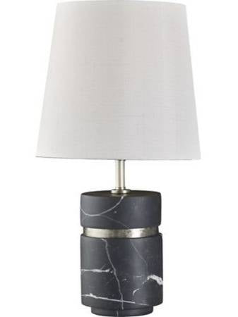 Kara Mann for Baker Petite Marble Table Lamp Black