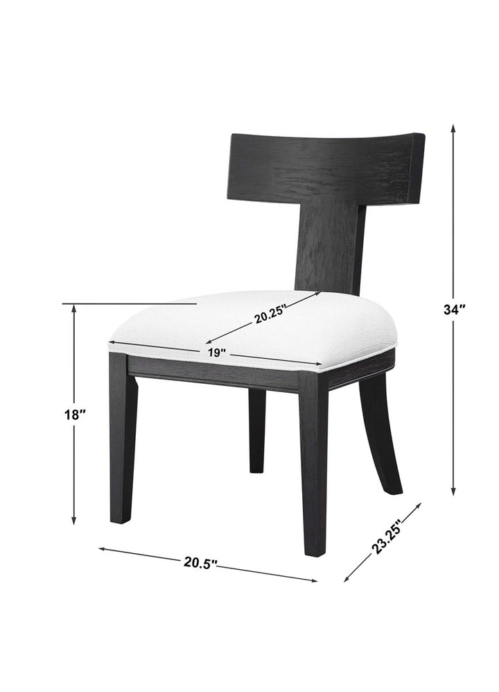 IDRIS ARMLESS CHAIR, CHARCOAL