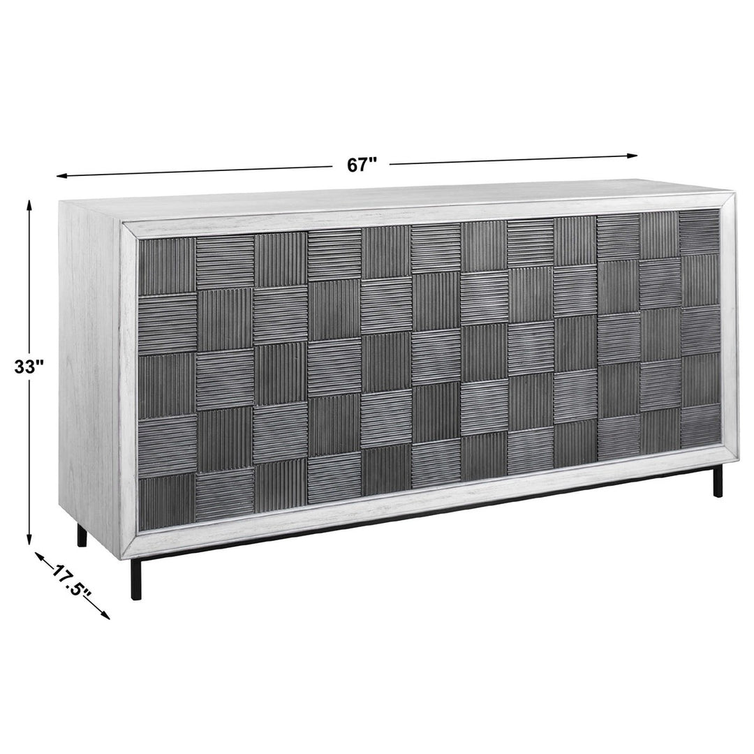 Checkerboard 4 Door Cabinet